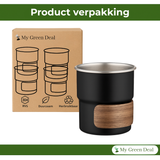 My Green Deal - RVS koffiekopjes zonder oor set van 4 - 280ML