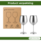RVS Wijnglazen Set – Cocktailglazen 2 stuks