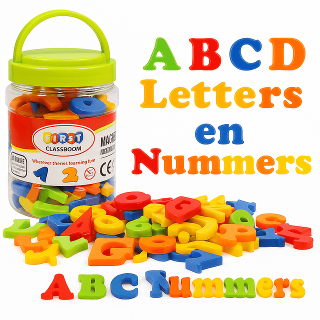 Retourdeal - My Green Deal - Magnetische Letters en cijfers - Magnetisch speelgoed - Educatief speelgoed 3 - 6 jaar - Cadeau speelgoed voor jongens en meisjes - My Green Deal