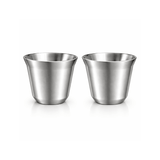 RVS Espressokopjes set van 2 Zilver - 80 ml - My Green Deal