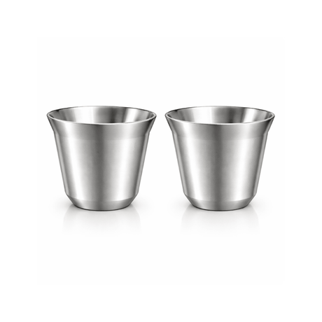 RVS Espressokopjes set van 2 Zilver - 80 ml - My Green Deal