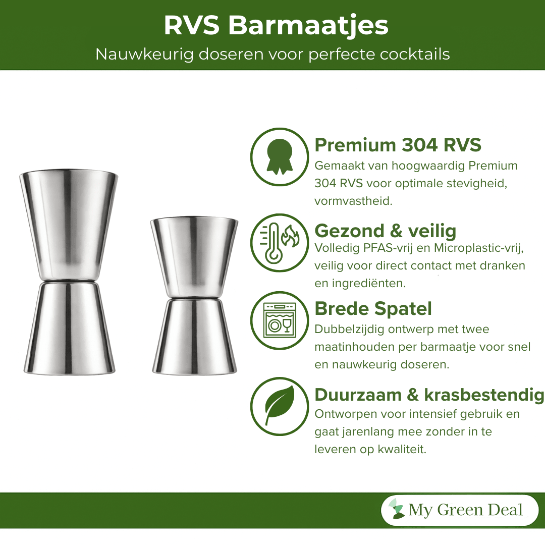 RVS Barmaatje set van 2 - My Green Deal