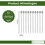 RVS Cocktailprikkers set van 10