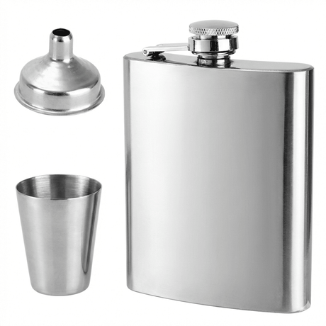 RVS Heuplfles 180ml met trechter - My Green Deal