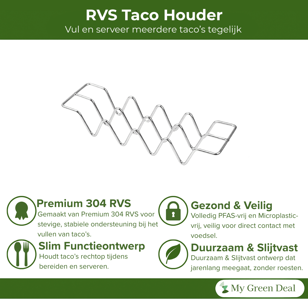 RVS Taco Houder - My Green Deal