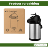 RVS Thermoskan met pomp 3L - My Green Deal