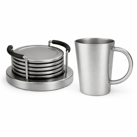 RVS Drinkset met Onderzetters - My Green Deal