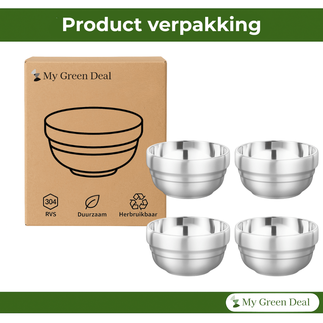 RVS Kommetjes Set 4 - delig - My Green Deal