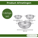 RVS Vergietset 3 stuks - My Green Deal