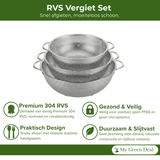 RVS Vergietset 3 stuks - My Green Deal