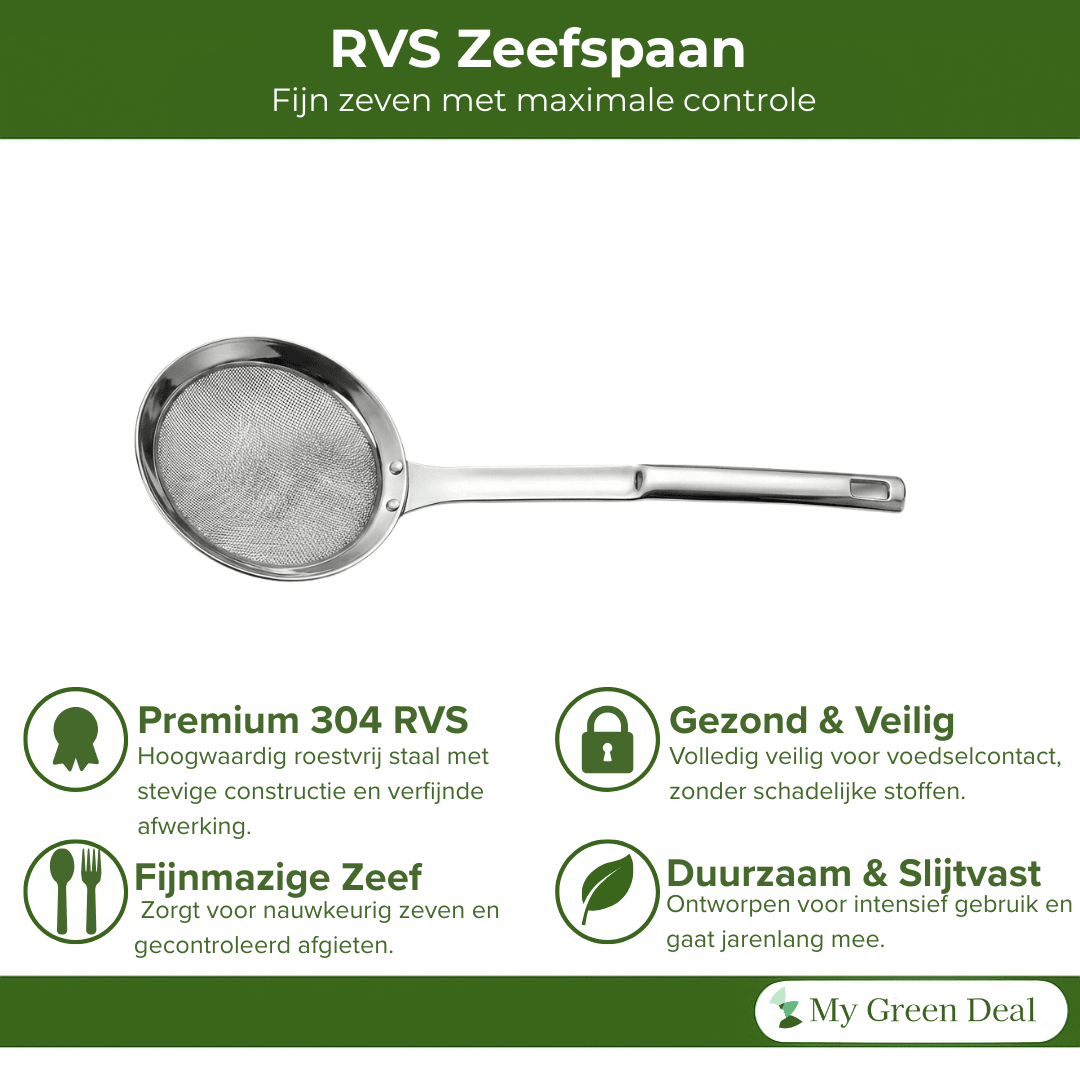 RVS Zeefspaan 27,5 cm - My Green Deal