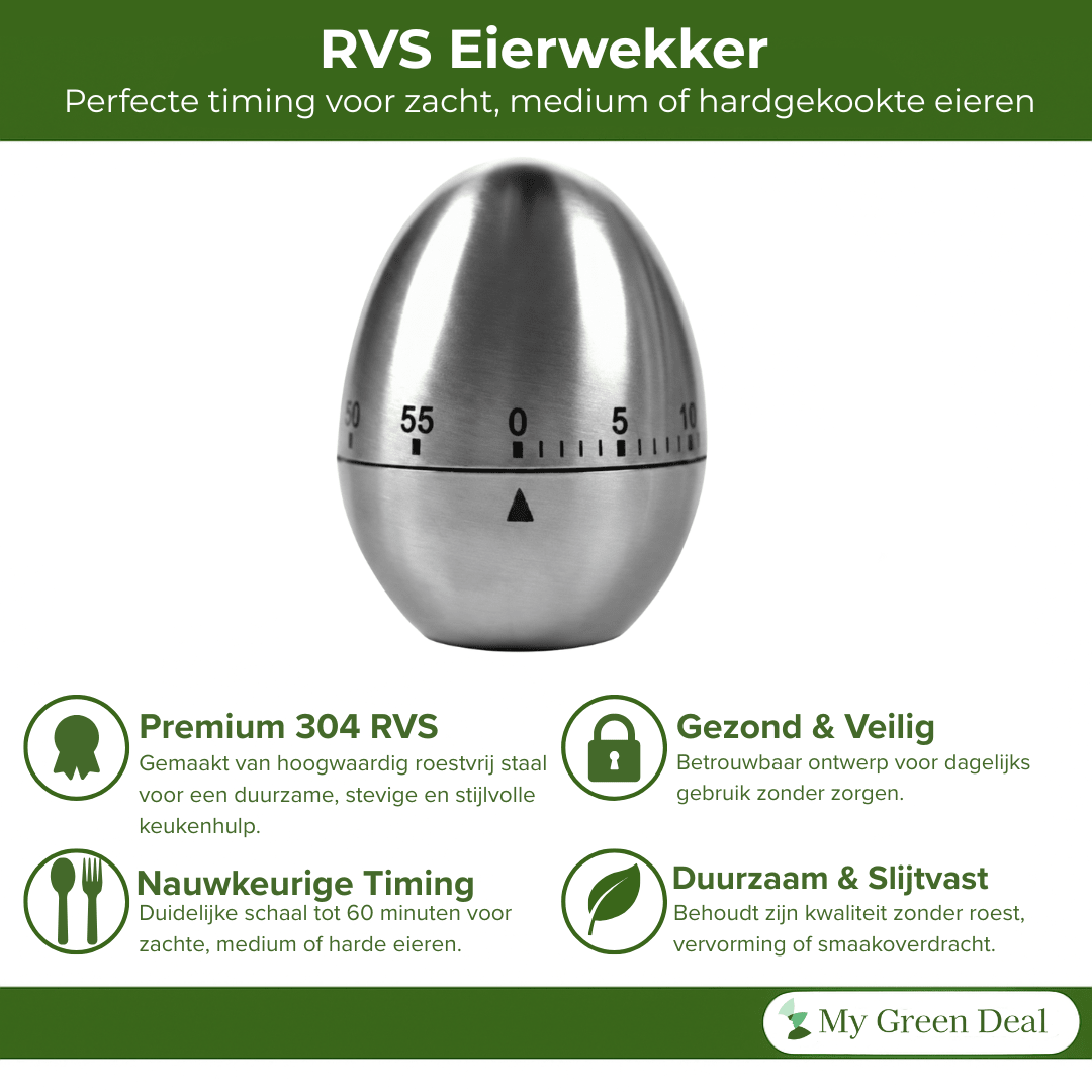 RVS Eierwekker - My Green Deal