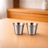 RVS Espressokopjes set van 2 Zilver - 80 ml - My Green Deal