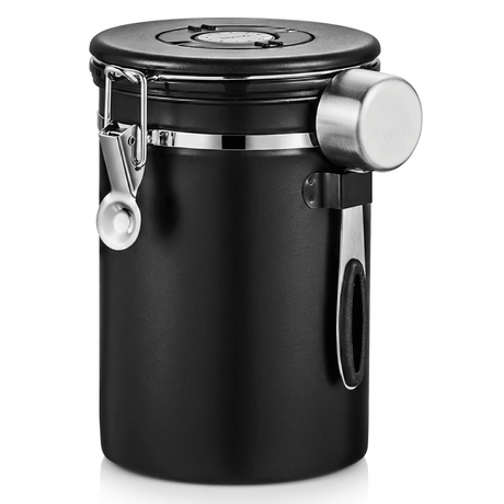 RVS Koffie Bewaarbus 1.8L Zwart - My Green Deal