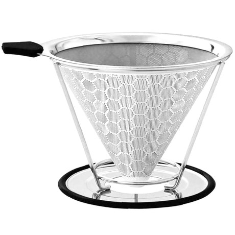 Westmark Herbruikbare koffiefilter, voor 8 tot 12 kopjes koffie, filtermaat 4, roestvrij staal, Kaffee, 24432260 Westmark Herbruikbare koffiefilter, voor 8 tot 12 kopjes koffie, filtermaat 4, roestvrij staal, Kaffee, 24432260