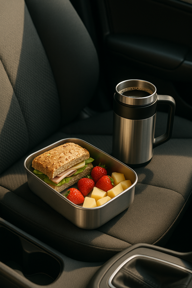 Thermische Lunchbox Met Compartiment Voor Studenten En Kinderen - Roestvrijstalen Container Met Siliconen Isolatie (Transparant
