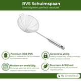 RVS Skimmer Lepel 18 cm - My Green Deal