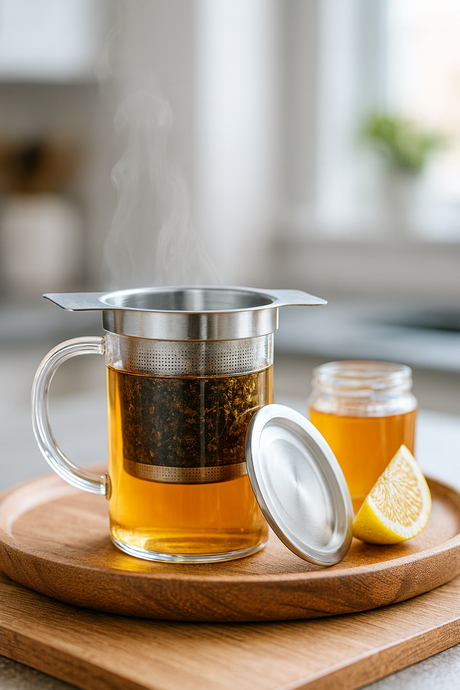 RVS Theezeef met Deksel – Thee Infuser