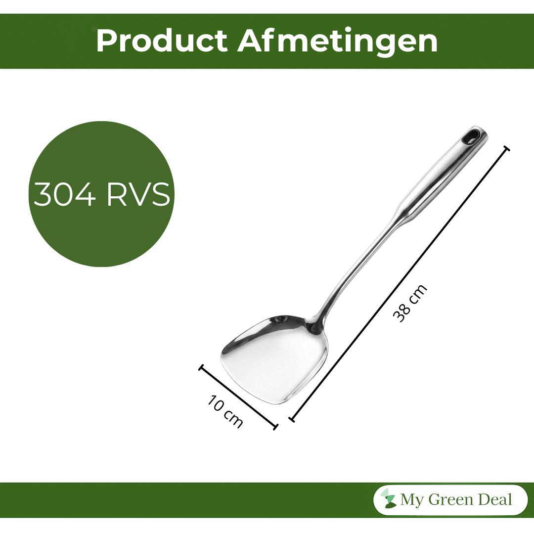 RVS Wokspatel 38 cm - My Green Deal
