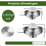 RVS Trechter Set met Zeef