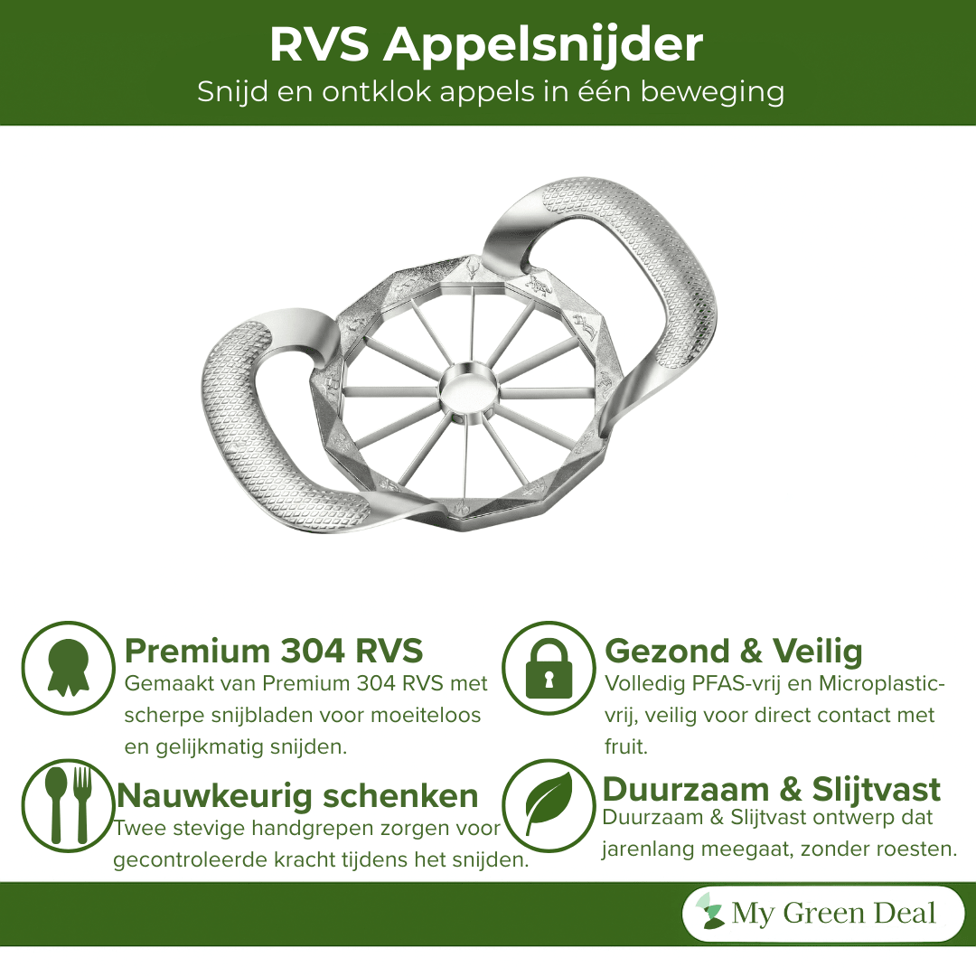 RVS Appelsnijder en appelboor - My Green Deal