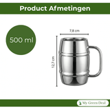 RVS Bierpul 500 ml - My Green Deal