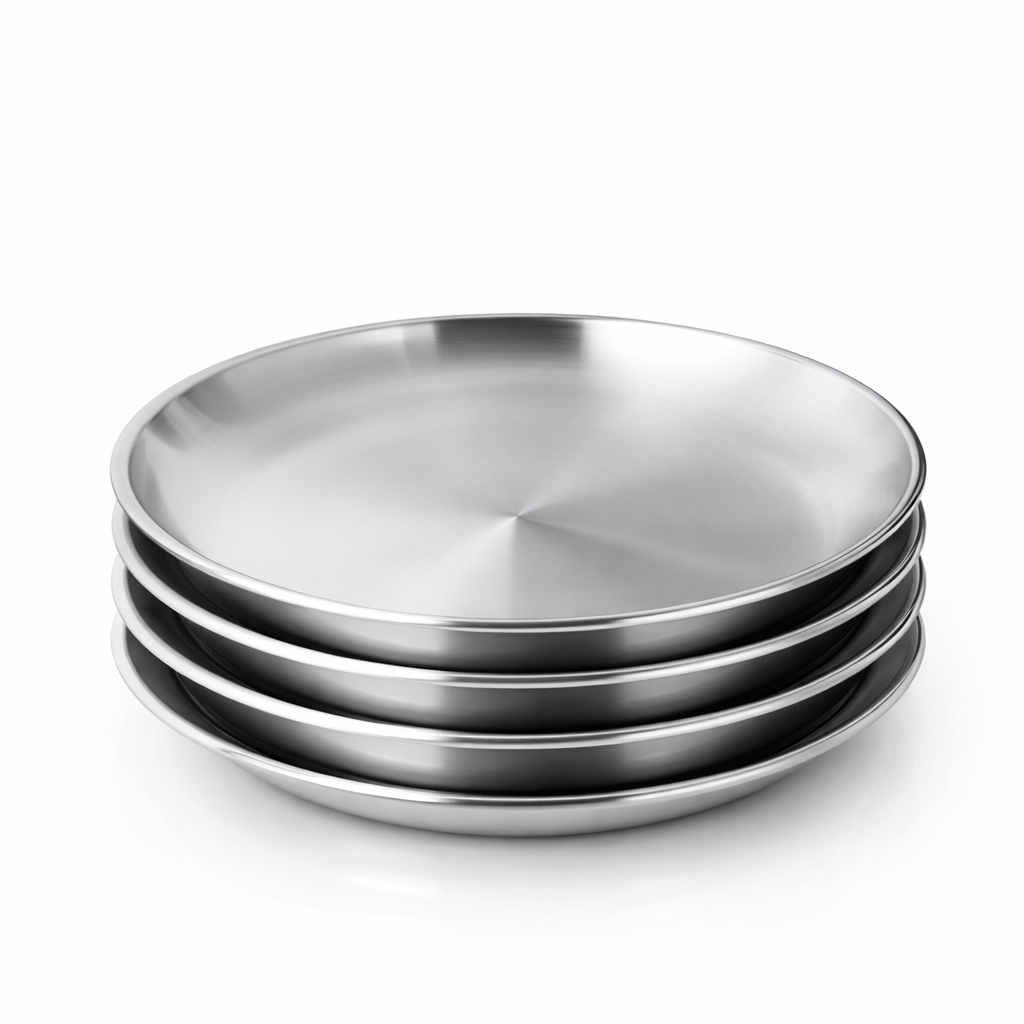 Luxe Kleine RVS Borden Set (4-delig) - 14cm