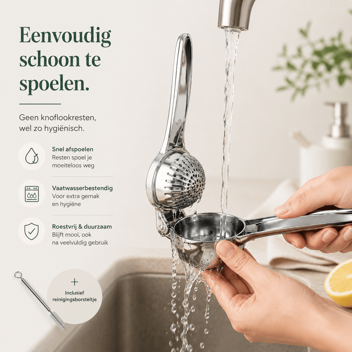 RVS Citruspers – Handmatige Citroen - & Sinaasappelpers - My Green Deal