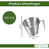 RVS Espresso Schenkkan Zilver - 100ml - My Green Deal