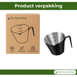 RVS Espresso Schenkkan Zwart - 100ml - My Green Deal