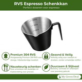 RVS Espresso Schenkkan Zwart - 100ml - My Green Deal