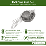 RVS fijne zeef set 5 stuks - My Green Deal