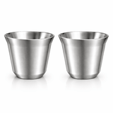 RVS Koffiebekers Zilver Set van 2 – 163 ml - My Green Deal