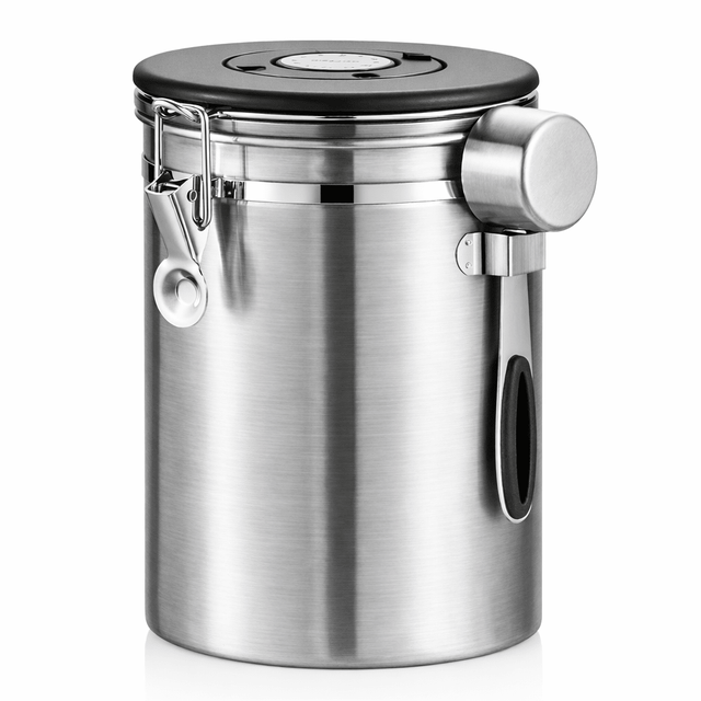 RVS Koffie Bewaarbus 1.8L Zilver - My Green Deal