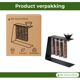 RVS koffieboonhouder zwart - My Green Deal