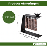RVS koffieboonhouder zwart - My Green Deal