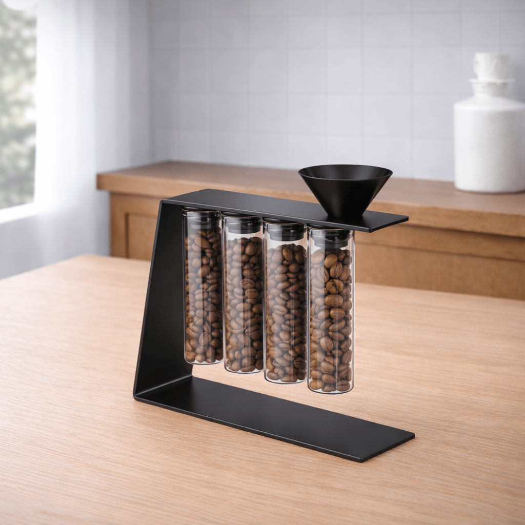 RVS koffieboonhouder zwart - My Green Deal