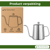 RVS koffie / Theekan zilver 600ml - My Green Deal