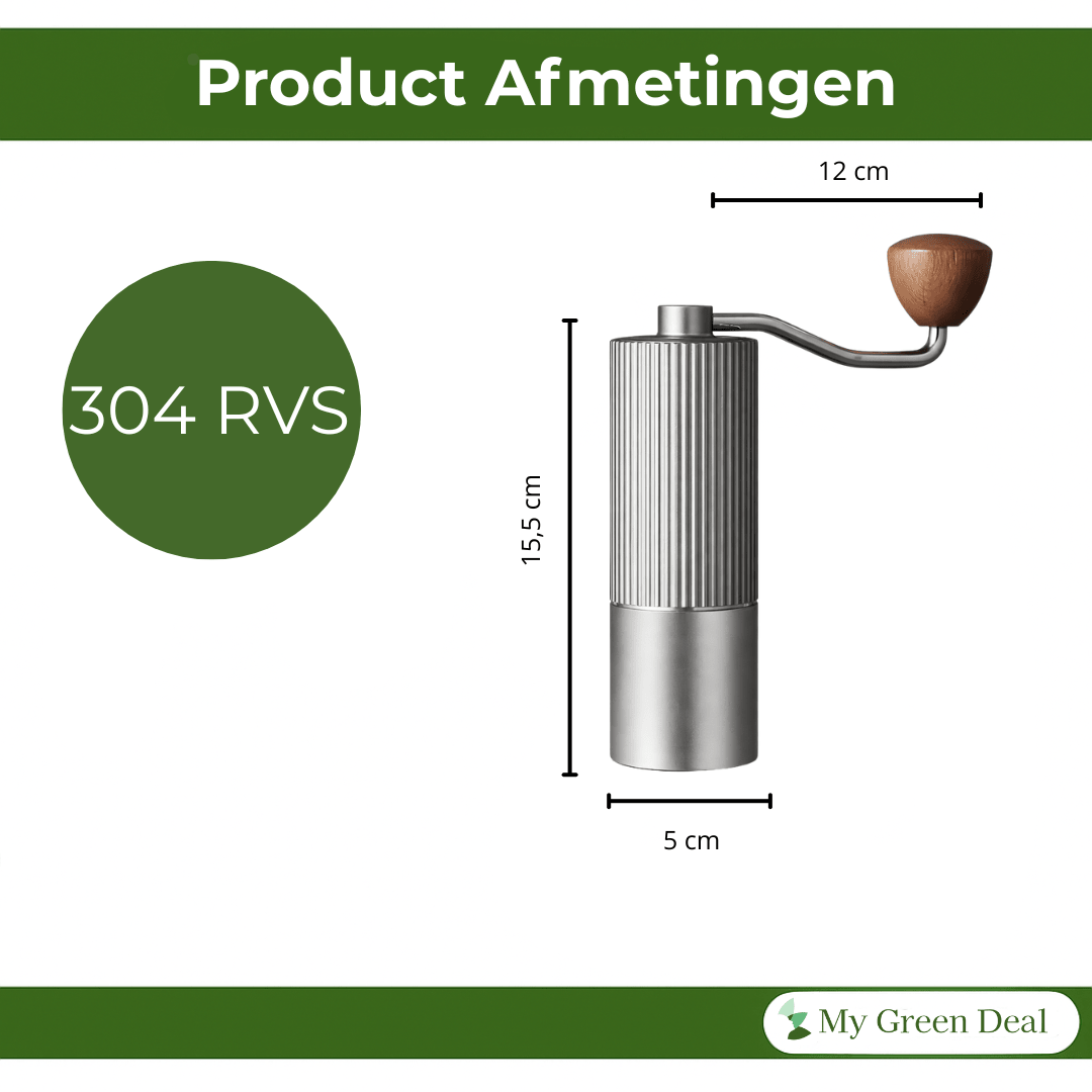 RVS Koffiemaler Zilver - My Green Deal