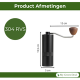 RVS Koffiemolen Handmatig Zwart