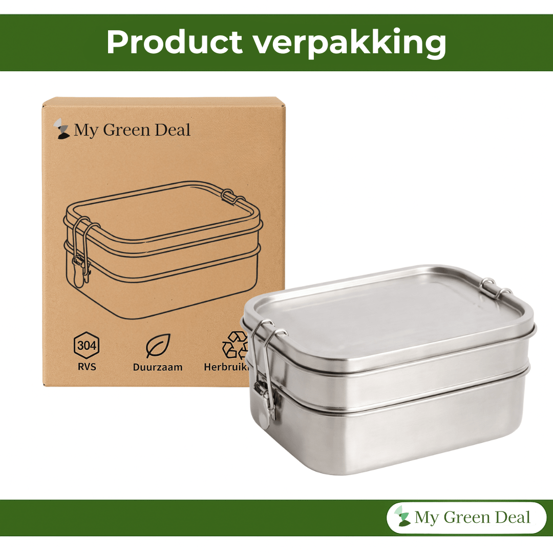 RVS lunchbox 540+800ml - My Green Deal
