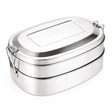 RVS Lunchbox Ovaal 2×500 ml - My Green Deal