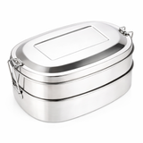 RVS Lunchbox Ovaal 2×500 ml