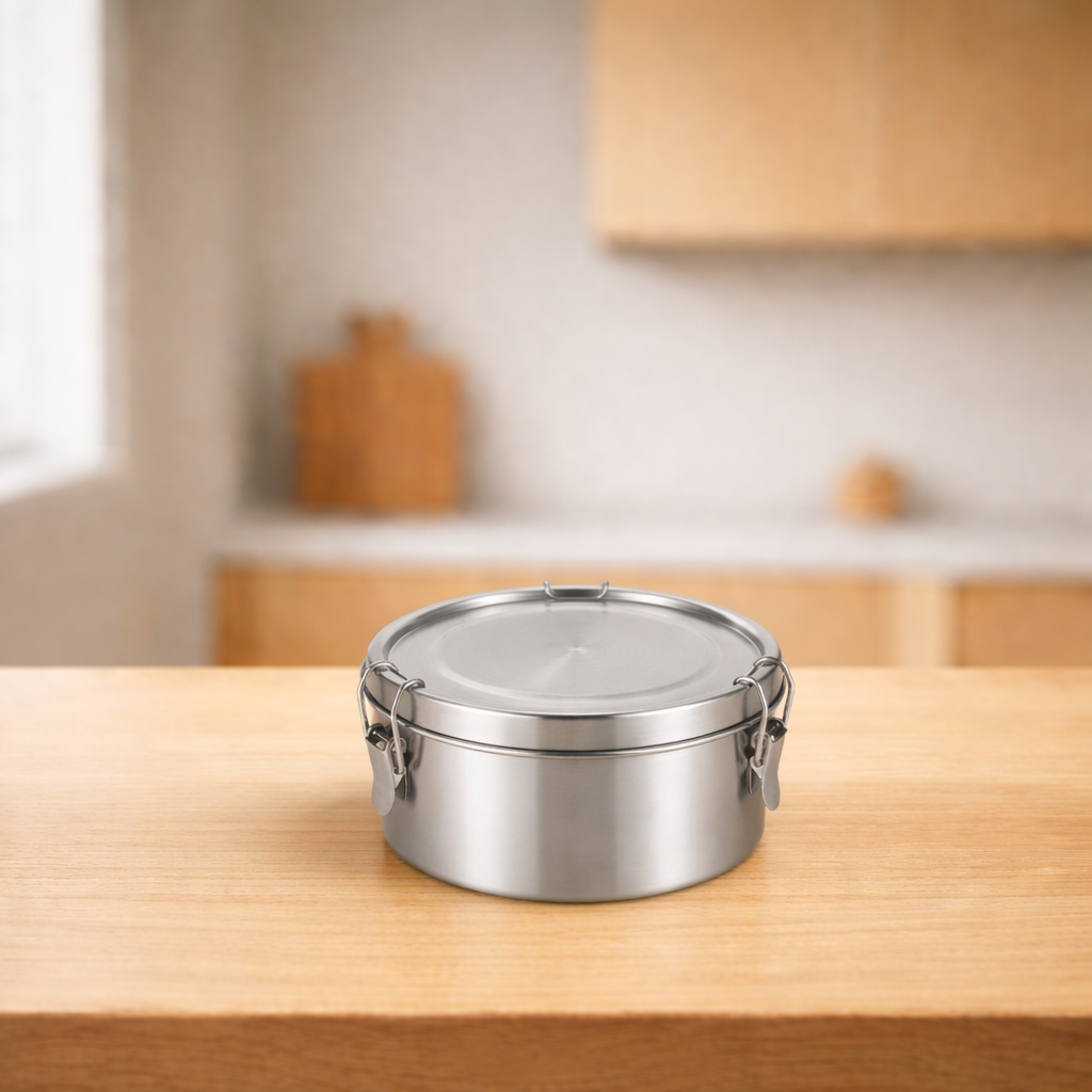 RVS Lunchbox rond 1000ml