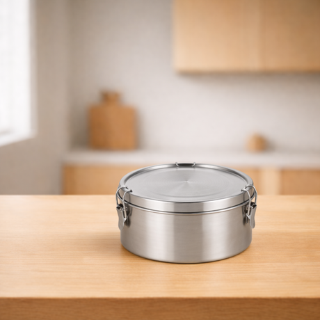 RVS Lunchbox rond 1200ml