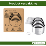 RVS maatbekerset 7 stuks - My Green Deal