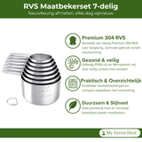 RVS maatbekerset 7 stuks - My Green Deal