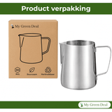 RVS Melkkan Zilver 600ml – Barista Pitcher - My Green Deal