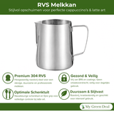 RVS Melkkan Zilver 600ml – Barista Pitcher - My Green Deal