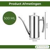 RVS olijfoliekan Zilver - My Green Deal